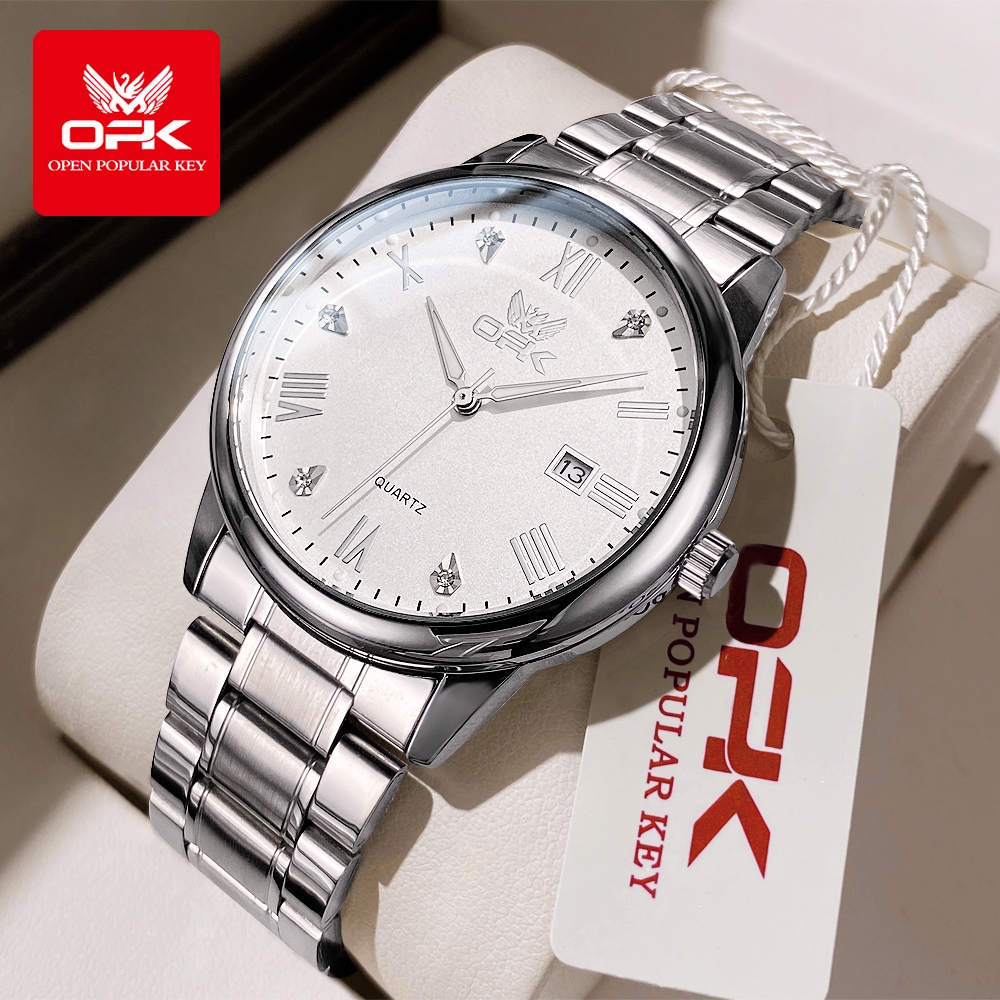 OLEVS OPK relógio masculino a prova d água moda simples e moderna esportivo de aço cronógrafo quartzo 6025 - Watches