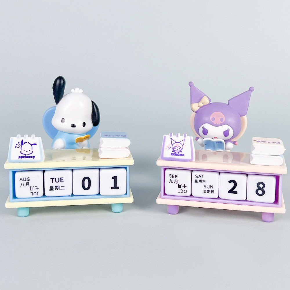 1 Peça 7.5 Cm Anime My Melody Pochacco Kuromi Calendário De Mesa Escolar Livro De Leitura Versão Q Figuras De Ação Em PVC Modelo Decoração Brinquedos De Boneca em Oferta na Shopee