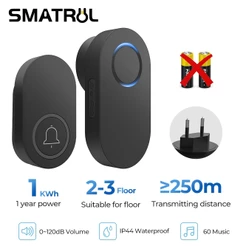 SMATRUL Ue plug Campainha Elétrica Sem Fio 300M Alcance À Prova D'água