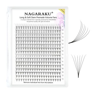 NAGARAKU Caixas Grandes Base Pontuda Extensões De Cílios Pré-Fabricadas 4D 5D 6D 10D Volume Grosso Postiços 120 Fãs em Oferta na Shopee