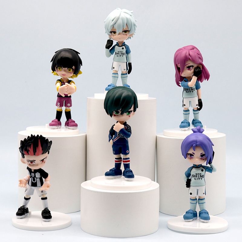6 Pçs/Set 9cm Anime Azul Bloqueio Figura Isagi Yoichi Bachira Meguru Chigiri Hyoma Nagi Seishiro Mikage Reo Q Versão PVC Figuras De Ação Modelo Boneca Brinquedos em Oferta na Shopee