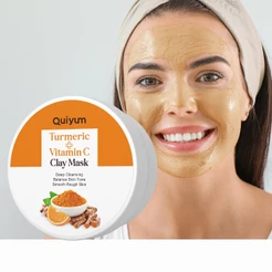 QUIYUM Máscara De Argila Com Vitamina C De Cúrcuma Para Remover Óleos , Limpeza Profunda , Apertar Os Poros