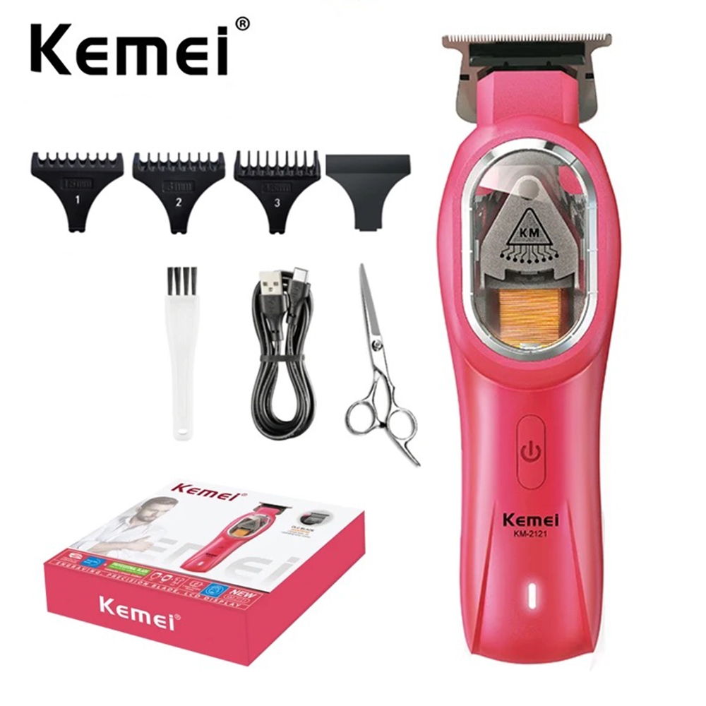 Kemei 2121 Forros Profissionais Aparador De Cabelo Zero Lacunas Barbeiro Edgers Máquina De Cortar 0mm Acabamento Próximo Corte 9000RPM em Oferta na Shopee