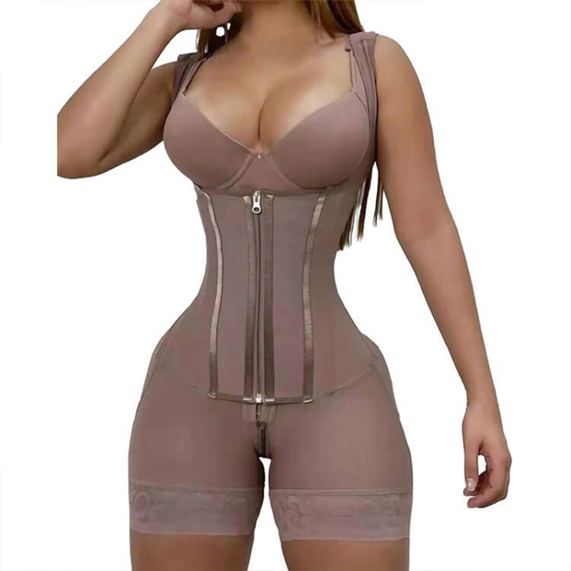 WECHERY Full Shaper Body Alta Compressão Pós-Cirurgia Shapewear Bodysuit Mulheres Espartilho