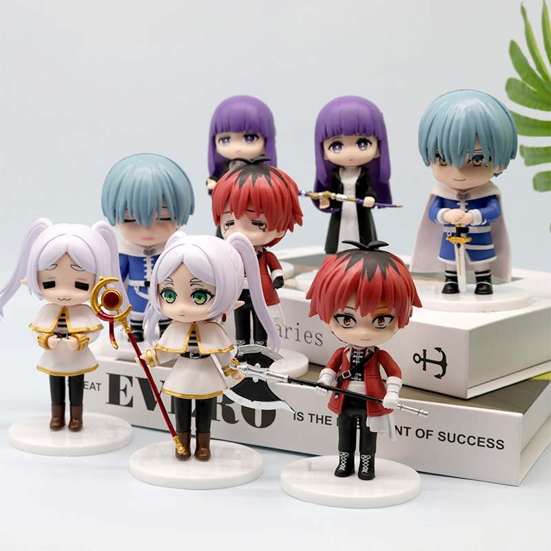 8 Pçs/Set 10cm Anime Frieren : Beyond Journey's End Figure Elf Himmel Fern Stark Q Versão PVC Figuras De Ação Modelo Boneca Brinquedos