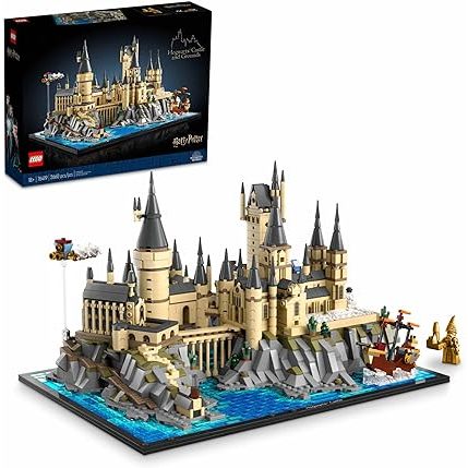 Lego Harry Potter Hogwarts Castle and Ground 76419 Conjunto de blocos de construção, presentes para adultos criativos, podem construir modelos de exibição, conjunto de brinquedos colecionáveis de Harry Potter, reproduzir a cena do logotipo do mundo mágico