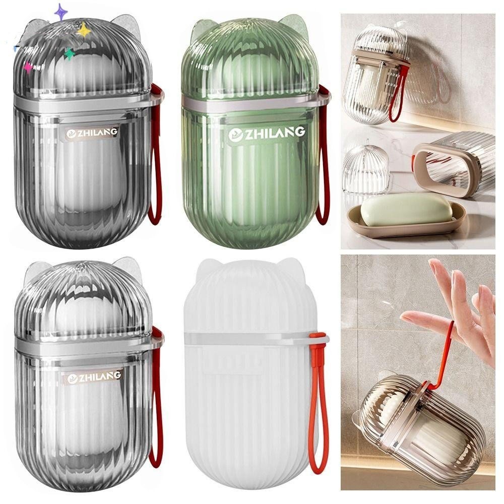 Nova Saboneteira De Viagem , Recipiente De Sabão Ao Ar Livre De Drenagem PET , Transparente Com Tampa Caixa De Armazenamento Selada Portátil 1PC em Oferta na Shopee