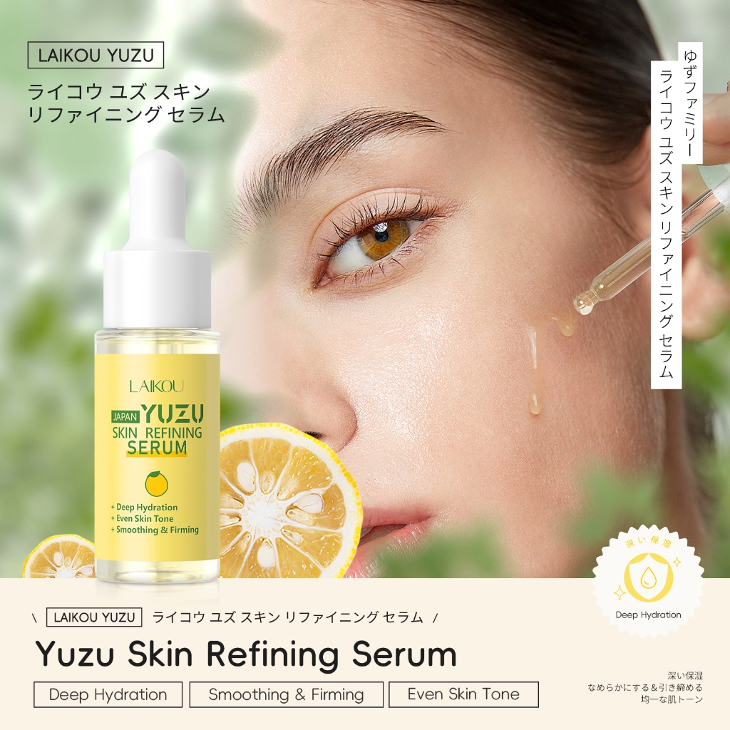 LAIKOU YUZU Soro Refinador De Pele Hidratação Profunda Suavizante E Firmeza Da Mesmo Tom 17ml