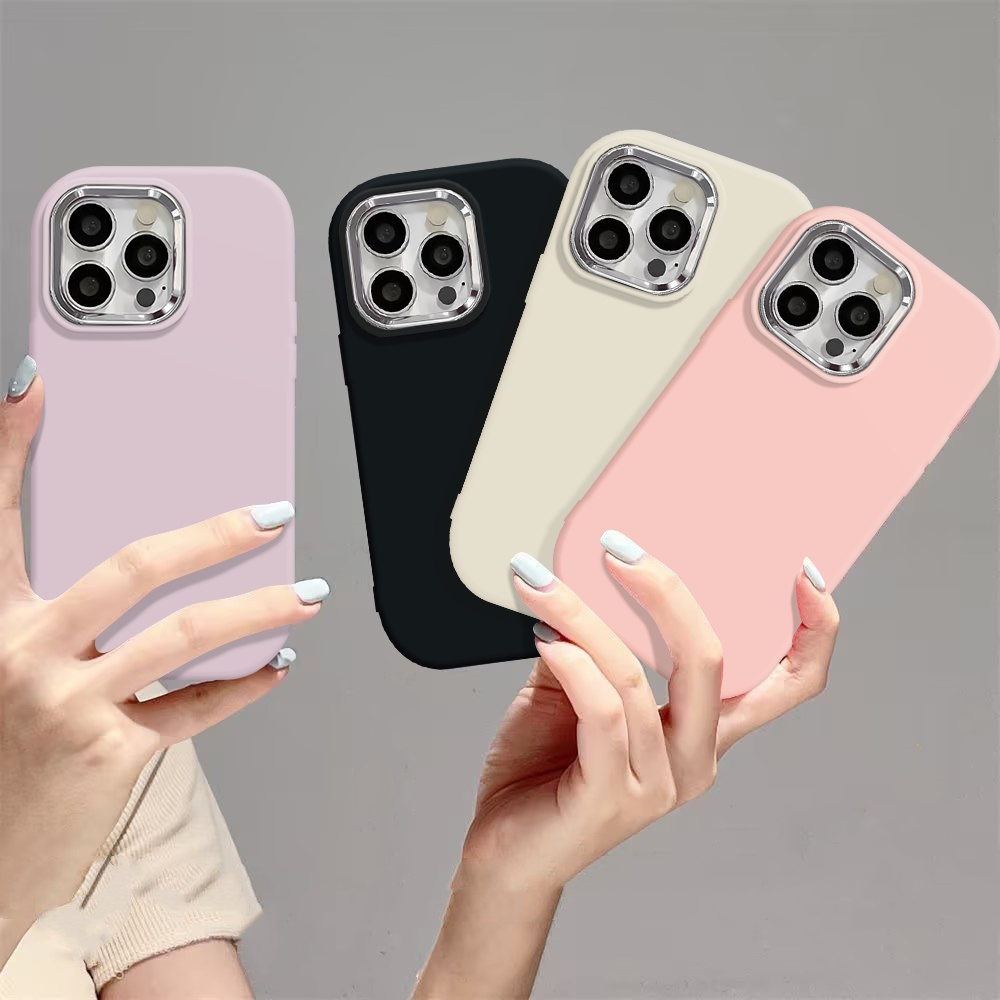 Capa Simples De Cor Sólida Adequada Para Motorola Moto Edge 40 Neo 30 20 E40 E32 E30 E22 E20 E13 E7 Plus Invólucro Casal Resistente A Choques Luxo De Moldura De Espelho Revestida Macia