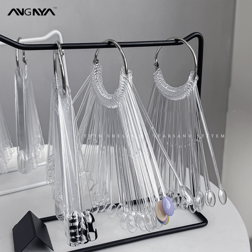 ANGNYA Suporte De Exibição De Cartão De Cores De Unhas Falsas , Modelo De Gel , Paleta De Prática De Esmalte