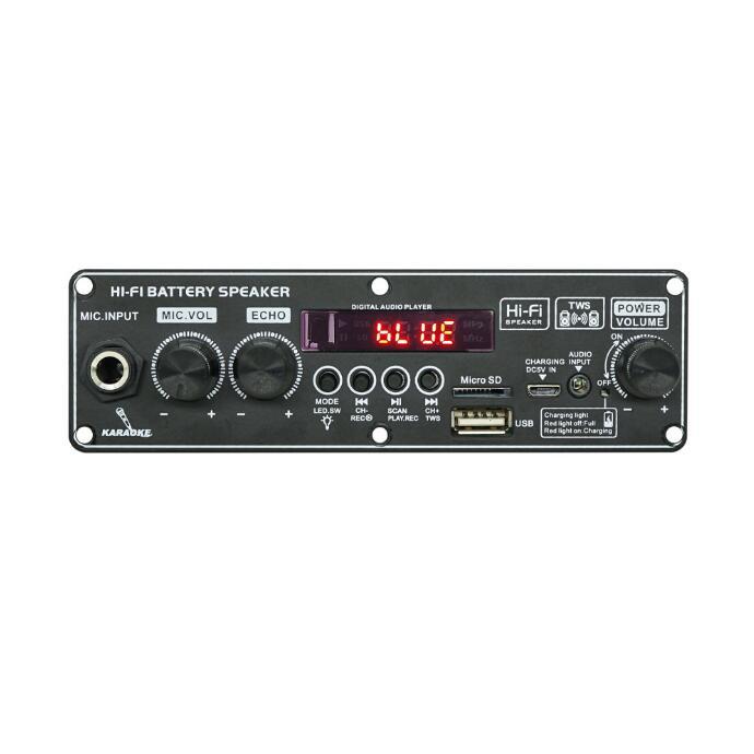 Placa Amplificadora 3.7V Dança Quadrada 20W Alto-Falante Amplificador De Gravação Suporte Bluetooth AUX U-Disk Home Theater DIY