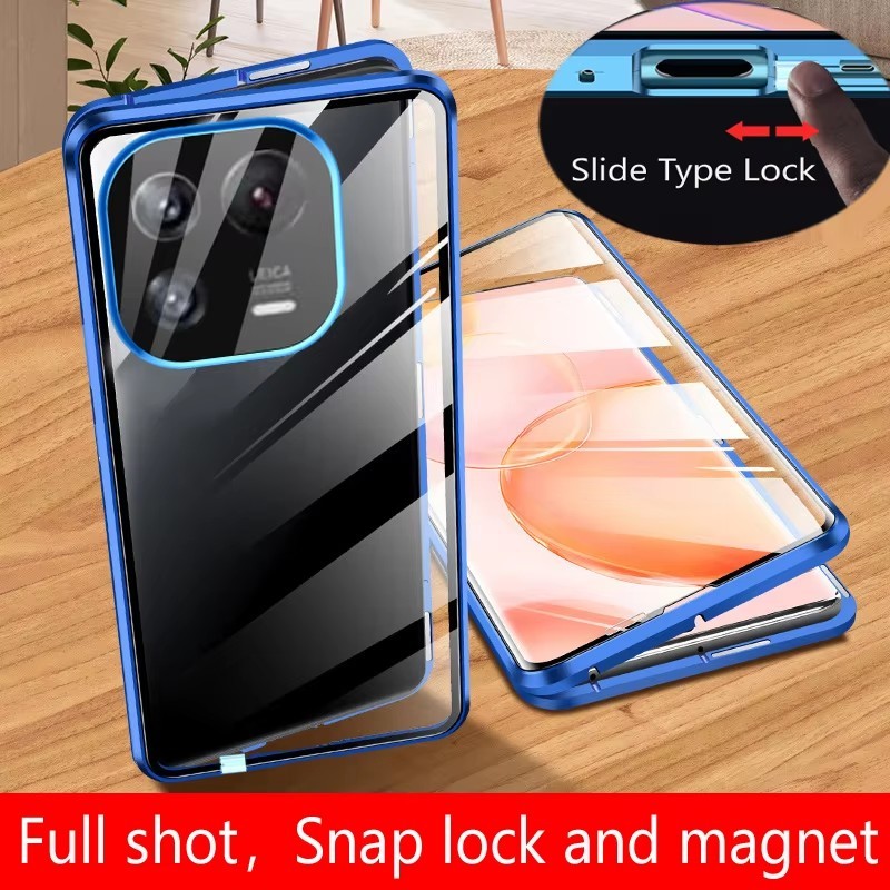 Capa Magnética De Metal Com Trava De Pressão Para XiaoMi Mi 14 ultra 13 12 12s 1