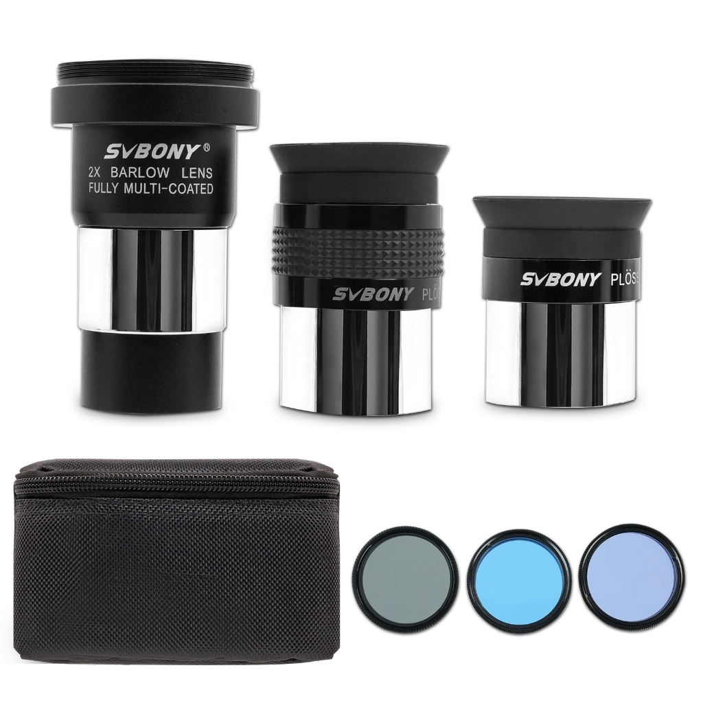 Svbony SV233 Kit De Acessórios Para Telescópio Astronômico 1.25 " PL Oculares Filtros De Lente Barlow Bolsa Portátil em Oferta na Shopee