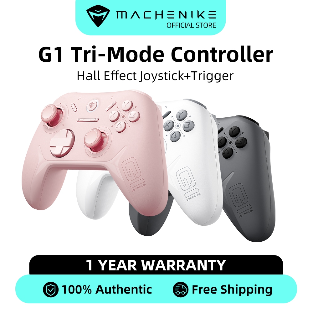Controlador De Jogos Sem Fio Machenike G1 , Joysticks Duplos De 1000 Hz + Sistema De Sensores Quad Hall Gamepad , Conexão Tri-Modo Com Bluetooth 2.4G Para Switch PC Phone Tablet - Gaming & Consoles