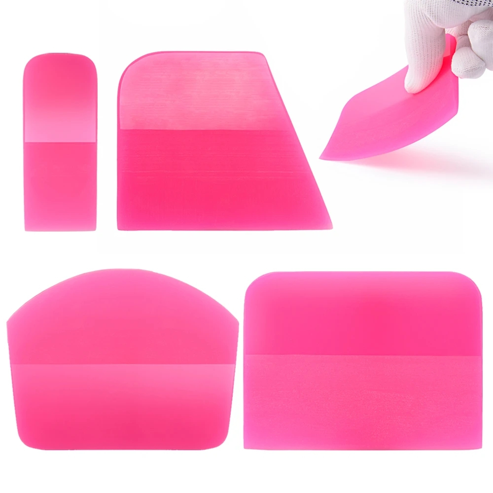 KTM Raspador De Borracha Rosa Macio PPF Embrulho Ferramentas Do Carro Acessórios Lavagem Vinil Matiz Janela Filme Vidro Remoção Água Cartão Rodo