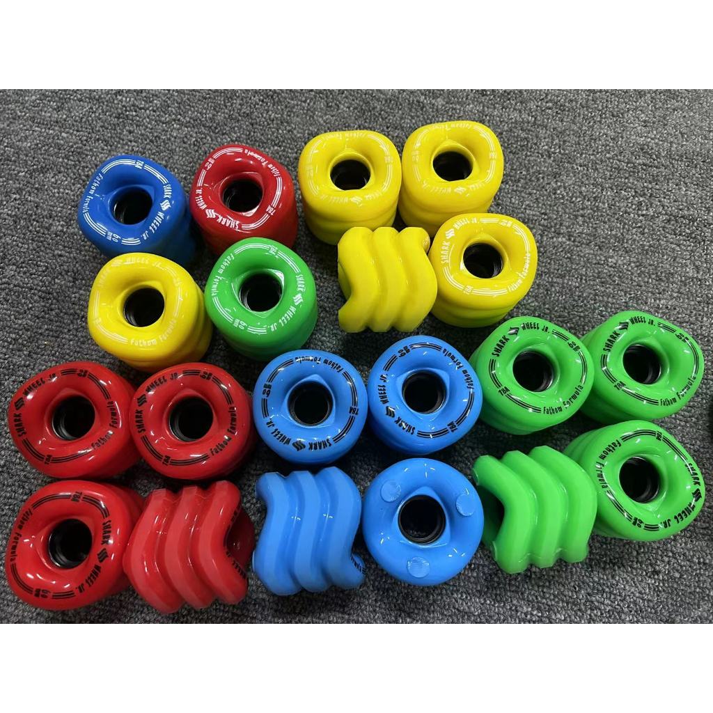 Roda De Tubarão Skate 60 * 45MM 78A 4PCS Forma De Onda ORIGINAL LONGBOARD SURF