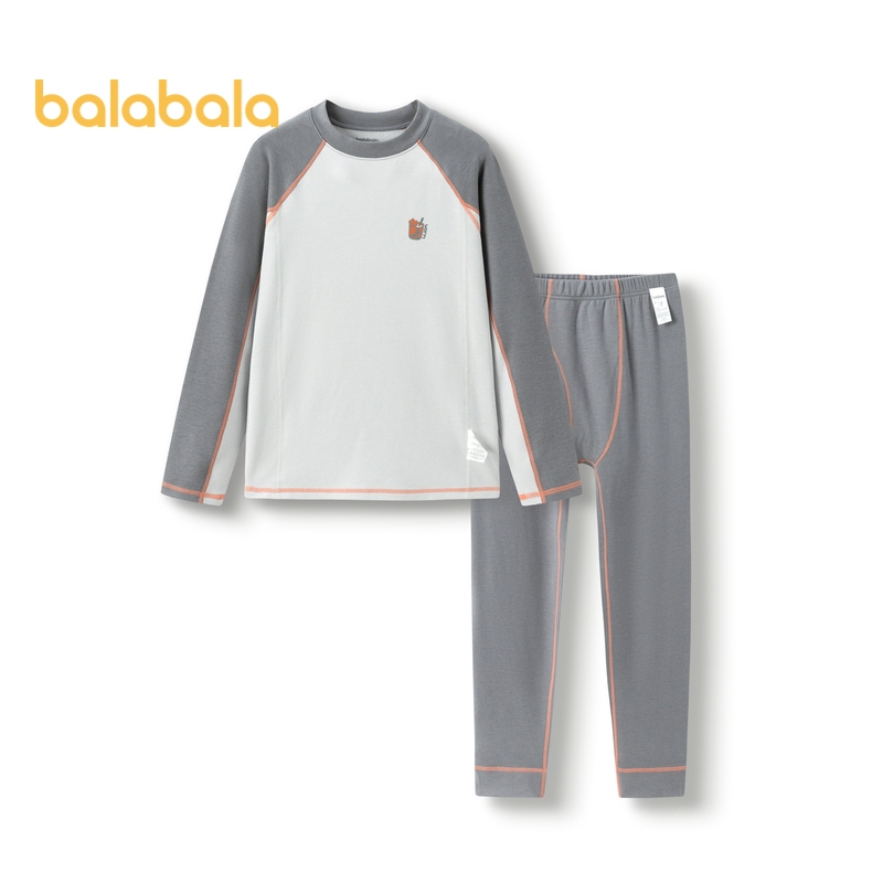 Balabala Conjunto De Roupa Íntima Térmica Infantil Outono-Inverno Engrossado Meninos Calças E Top Confortáveis De