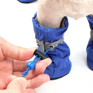 4PCS de Botas À Prova d'Água para Cães Pequenos – Anti-Derrapante, Leve e Fácil de Calçar, Proteção para Patas em Chu em Oferta na Shopee