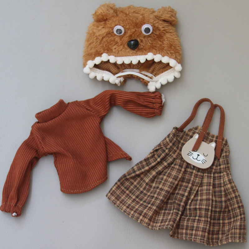 1 / 6 Bjd Roupa Da Boneca Dos Desenhos Animados Morango Jk Uniforme Vestido Baby Doll Dress Up Saia