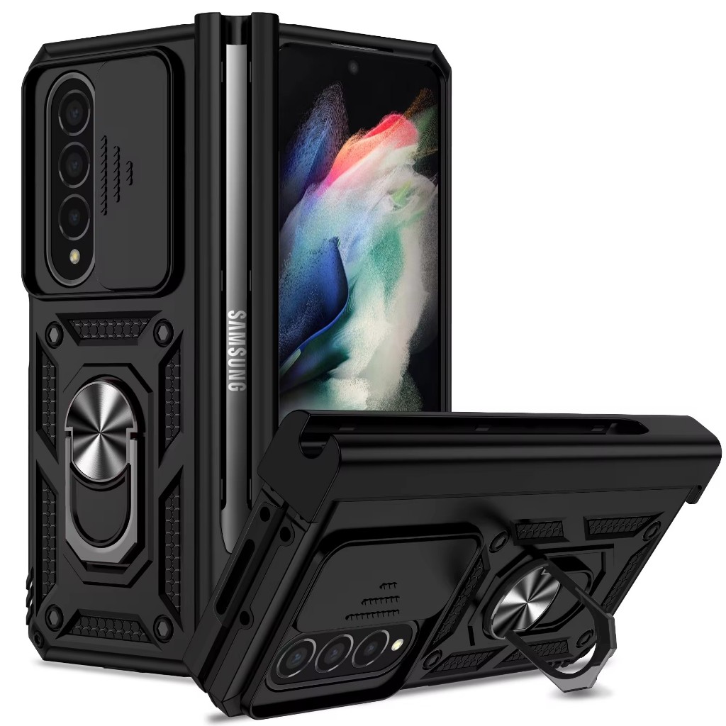 Capa Armadura Com Suporte Magnético Para Samsung Galaxy M55 M35 M15 M54 M34 M14