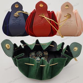 Saco de dados de couro para DND Dice, bonito Drawstring Pouch, D & D Roleplaying, RPG Gift Ideas, Coin Purse