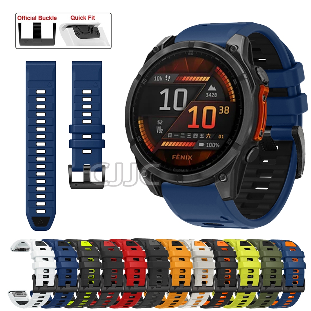 Pulseira De Silicone De Liberação Rápida 26mm 22mm Para Garmin Fenix 8 51mm 47mm/7X/6/5X Plus/Fenix3 hr/Forerunner 965 em Oferta na Shopee