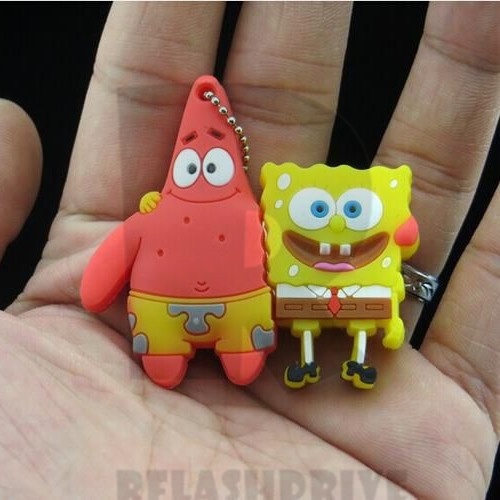 Silicone Bob Esponja Calça Quadrada Big Star Creative Flash Drive USB 2.0 2 Tb 128 Gb 64 32 16 8 4 2 1 Armazenamento De Dados Memory Stick Em Estoque em Oferta na Shopee