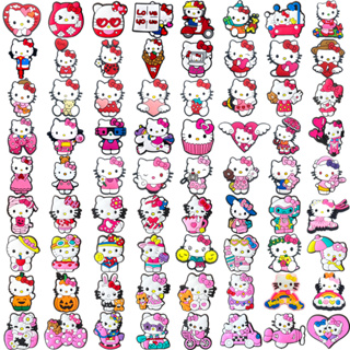 77 Estilos Bonito Rosa Dos Desenhos Animados Gato Tênis Encantos Sandálias Pingente Botão Original Sapato Tamanco Pinos em Oferta na Shopee