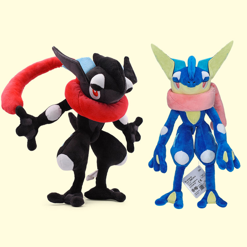 28cm-33cm Pelúcia Greninja Macio Brinquedos De Anime Animal Bolso Monstro Boneca Crianças Presentes De Aniversário