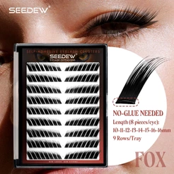 SEEDEW Novos Produtos Cílios Postiços Autoadesivos Cílios Grossos Estilo Raposa Extensões De Cílios