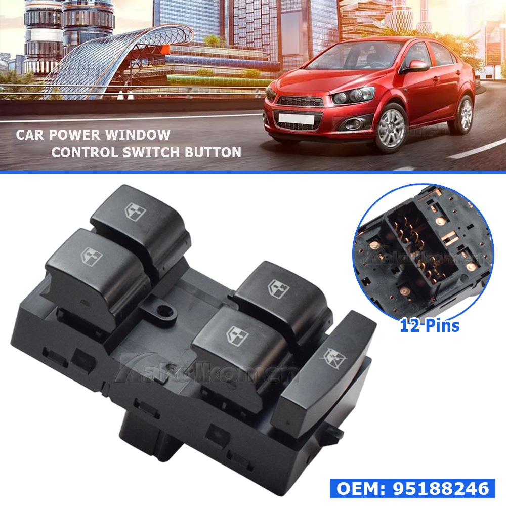 Interruptor de controle do levantador de janela principal elétrico adequado para Chevrolet Sonic AVEO T300 Trax interruptor de botão do carro 95188246