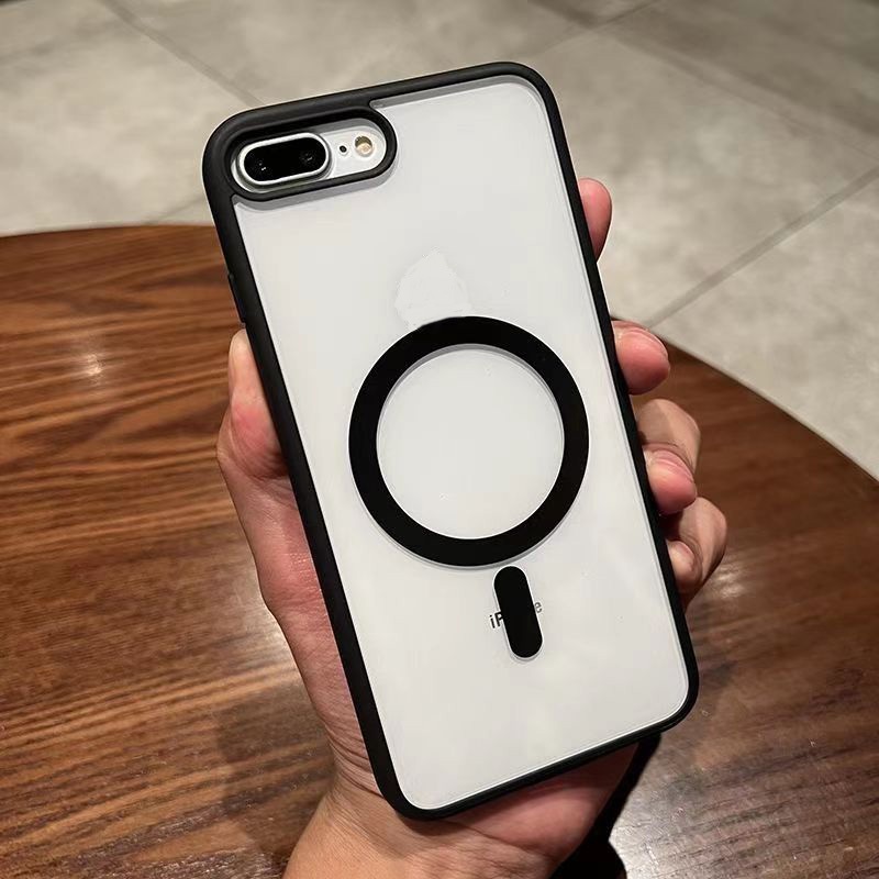 capinha iphone 7 plus 8 plus i7 i8 X XR XS MAX Capa Magnética Para Telefone Rígida Transparente