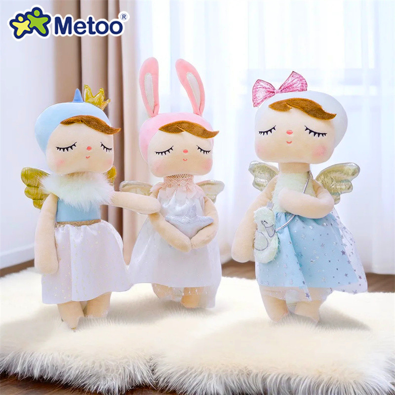Metoo Angela Princesa Bonecos de pelúcia Anjo Asas , 13 Polegadas, Kawaii Cisne Peluche Coelho Menina Brinquedos De Bebê