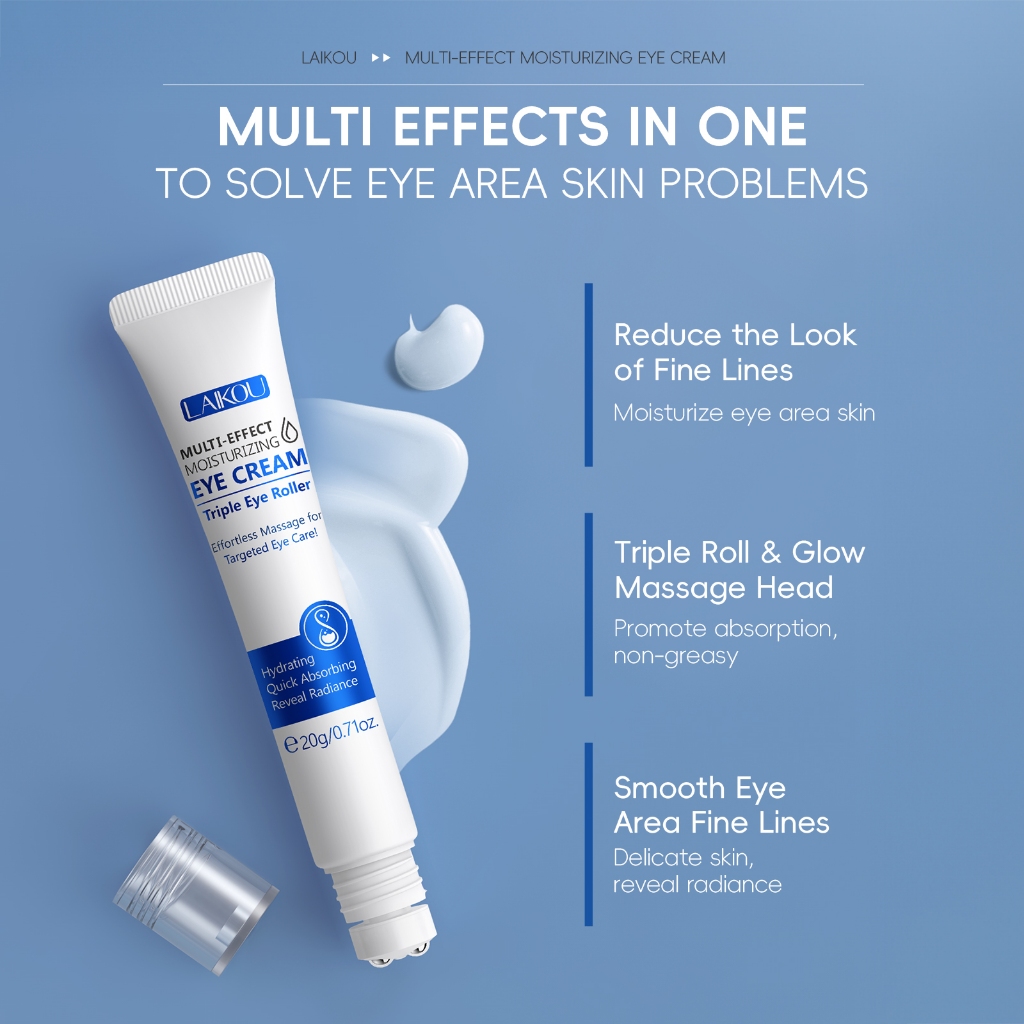 LAIKOU Rolo Triplo Para Os Olhos , Creme Hidratante Multiefeito Linhas Finas Suaves , Levantamento Nutritivo 20g