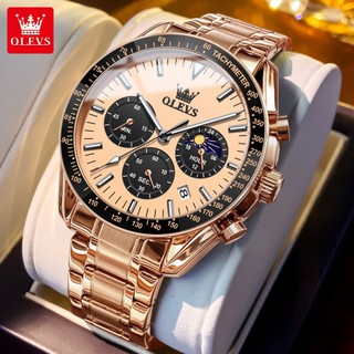 OLEVS 3618 relogio masculinos azul tiffany rosa a prova d água multifuncional original cronógrafo em Oferta na Shopee