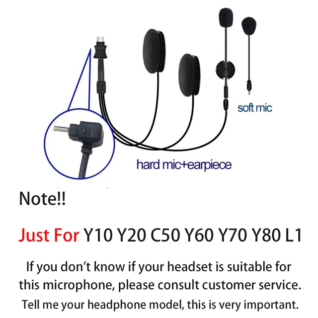 Novo Tipo-C USB Fone De Ouvido Microfone Alto-Falante Macio & Fio Duro Para Y10 Y20 C50 Y60 Y70 Y80 L1