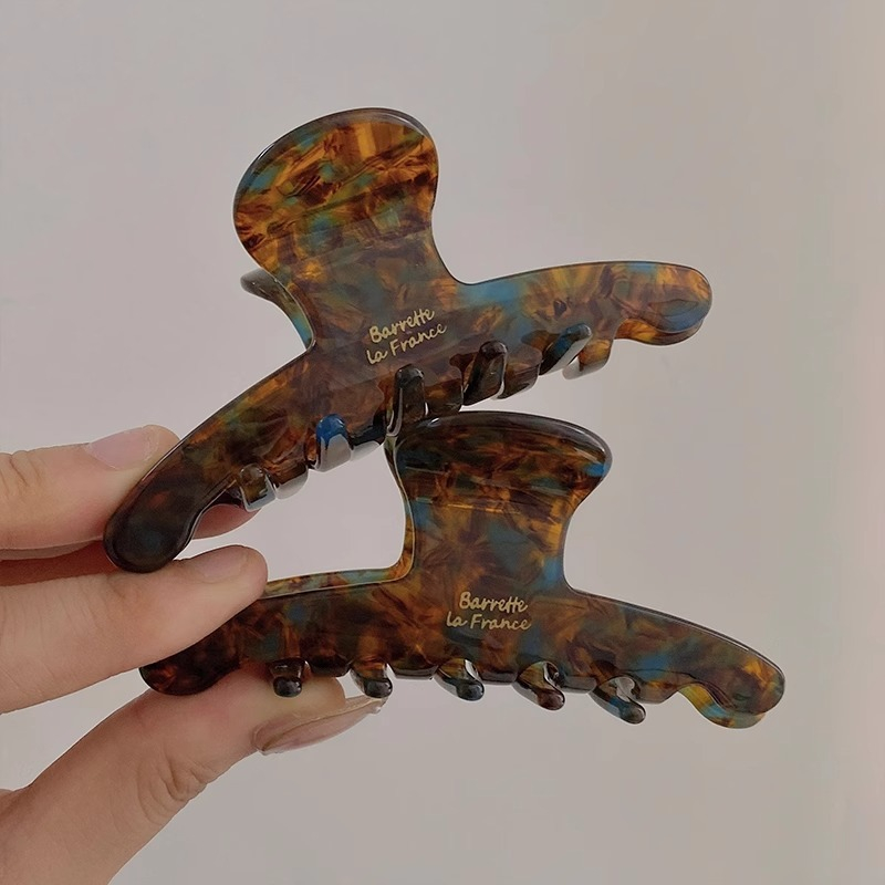 Elegante temperamento grampo de cabelo feminino ins tubarão clipe 2024 novo estilo clipe cocar High-End acetato Grab Cli em Oferta na Shopee