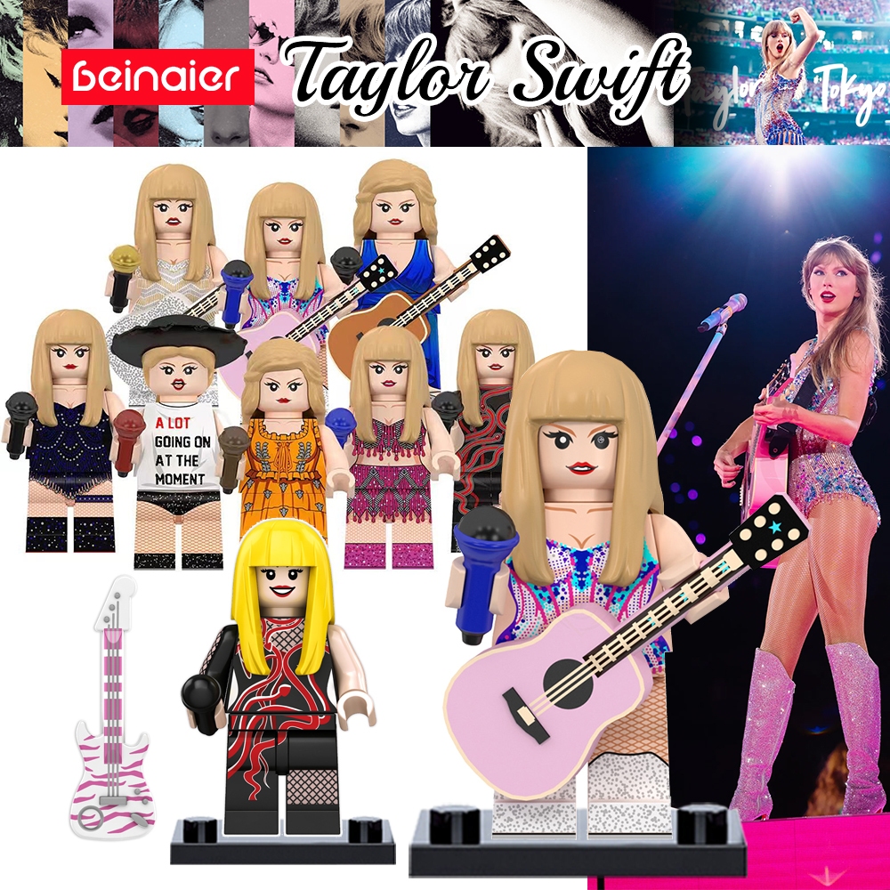 Cantor TaylorSwift Star Mini Boneca Montado Bloco de Construção Brinquedo