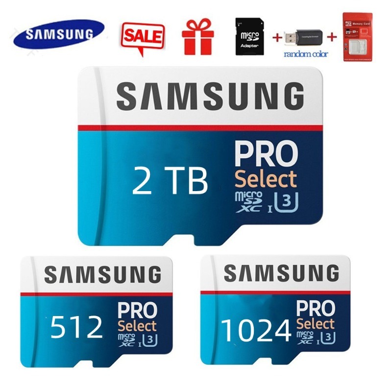 Cartão De Memória Micro SD Samsung 2 Tb/1024 Gb/512 Class10 Mini em Oferta na Shopee