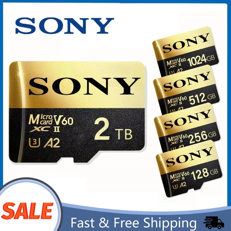 2TB SONY Cartão Micro SD De Memória De Alta Velocidade 128GB 256GB 512GB MicroSD C10 TF Flash Para Xiaomi Telefone Câmer