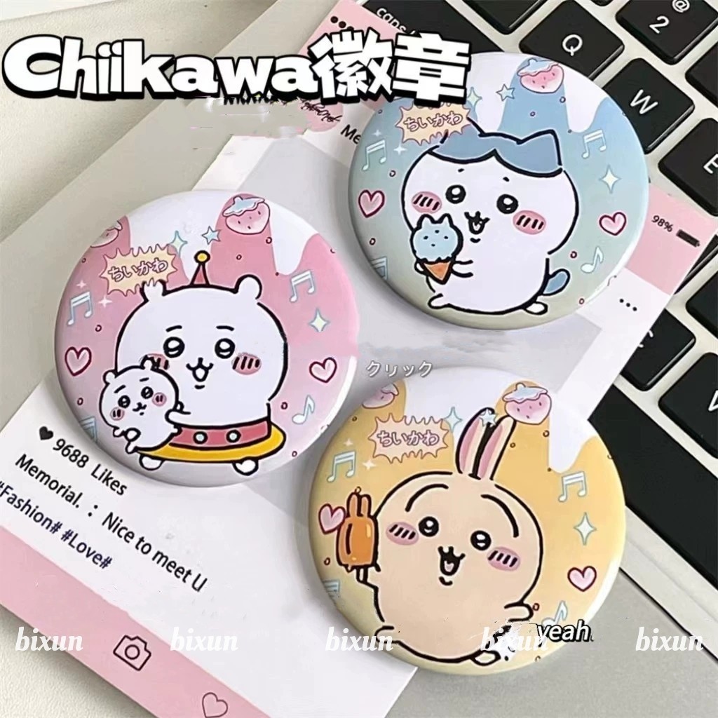 3 Pçs/set Dos Desenhos Animados Chiikawa Emblema Bonito Hachiware Usagi Folha De Flandres Broche Pino Anime Saco Perifér em Oferta na Shopee