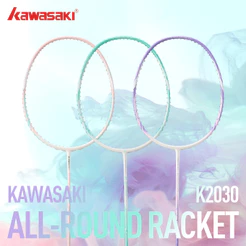 Raquete De Badminton Kawasaki K2030 5U 18-30LBS Adequada Para Jogadores Fesionais Fibra De Carbono Super Leve Fácil Cont