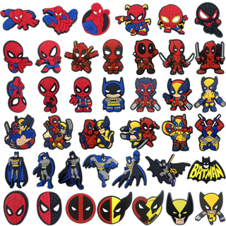 40 Estilos De Super-Heróis Tênis Encantos Sandálias Pingente Botão Original Sapato Tamanco Pinos Presentes Para Amigos em Oferta na Shopee