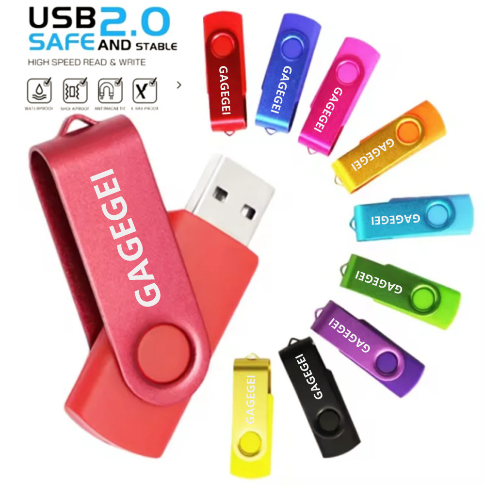 Pendrive USB GAGEGEI 1GB 4GB 8GB 16GB 32GB 64GB 128GB 1TB 2TB Armazenamento De Dados 2.0