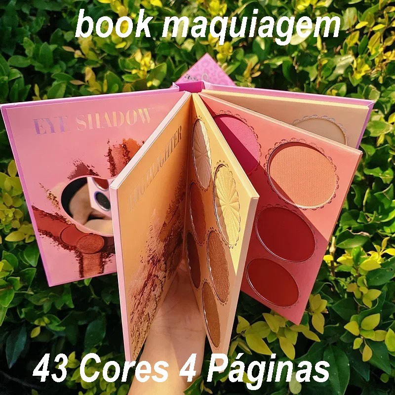 43 Cores book maquiagem Paleta Sombra Cintilante Em Pó Mate Cosmética Kit De Maquiagem