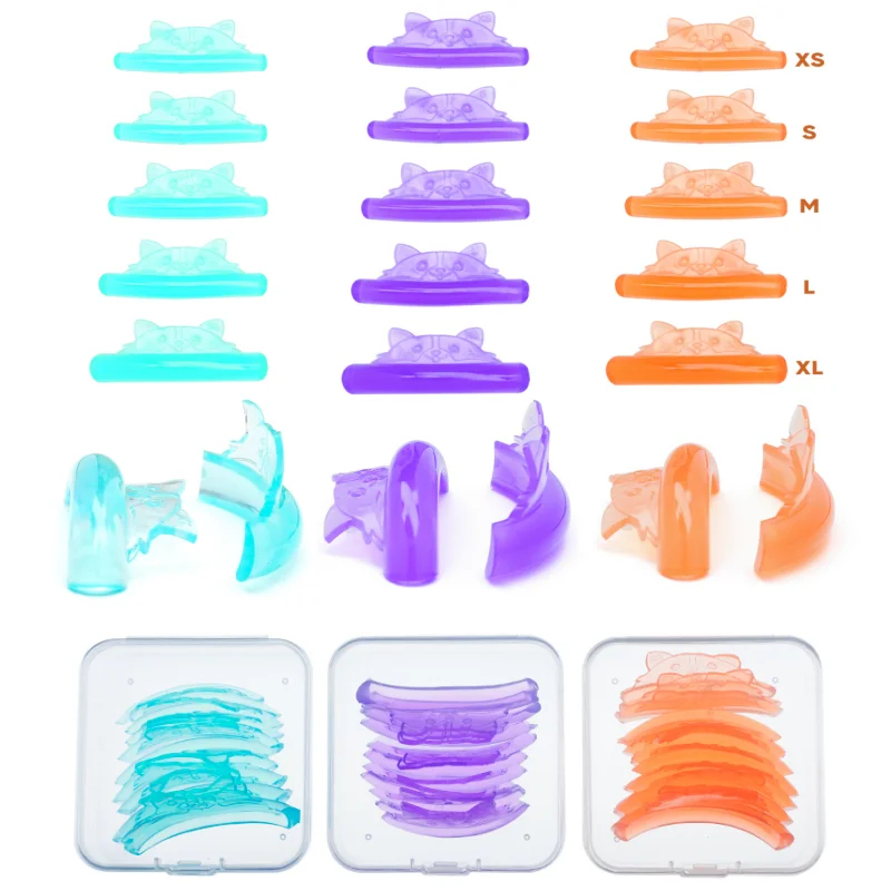 Funmix 5 Pares Forma De Gato Silicone Cílios Elevador Almofada Extensão Dos Perming Almofadas Lash Modelador Haste Maqui