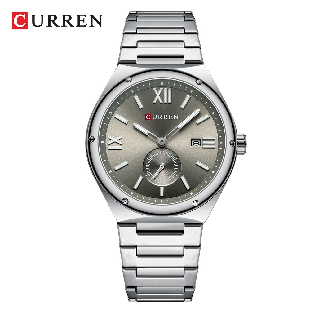 Relógio Masculino CURREN Marca Original Pulseira De Aço Inoxidável Moda Simples Casual Quartzo Analógico 8471 XQ