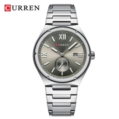 Relógio Masculino CURREN Marca Original Pulseira De Aço Inoxidável Moda Simples Casual Quartzo Analógico 8471 XQ