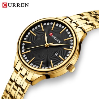 CURREN Relógio Feminino Original Marca Superior Moda Luxo Simples Aço Inoxidável Luminoso Quartzo 9099 XQ em Oferta na Shopee
