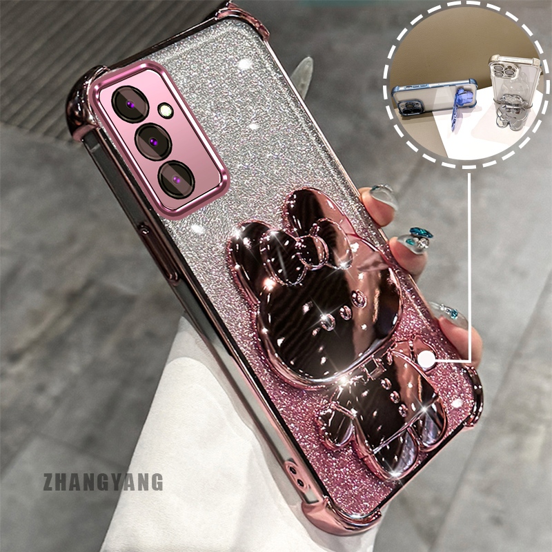 Capa Para Samsung A24 4G A34 5G A54 5G Pó Brilhante Galvanoplastia De Quatro Cantos De Telefone anti-Queda Estética Dese